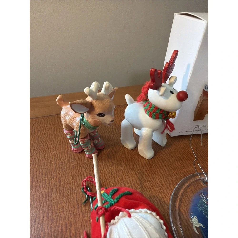 Vtg Christmas Ornament Lot: Avon Kurt‎ S Adler, Enesco, Fitz & Flloyd, Hallmark